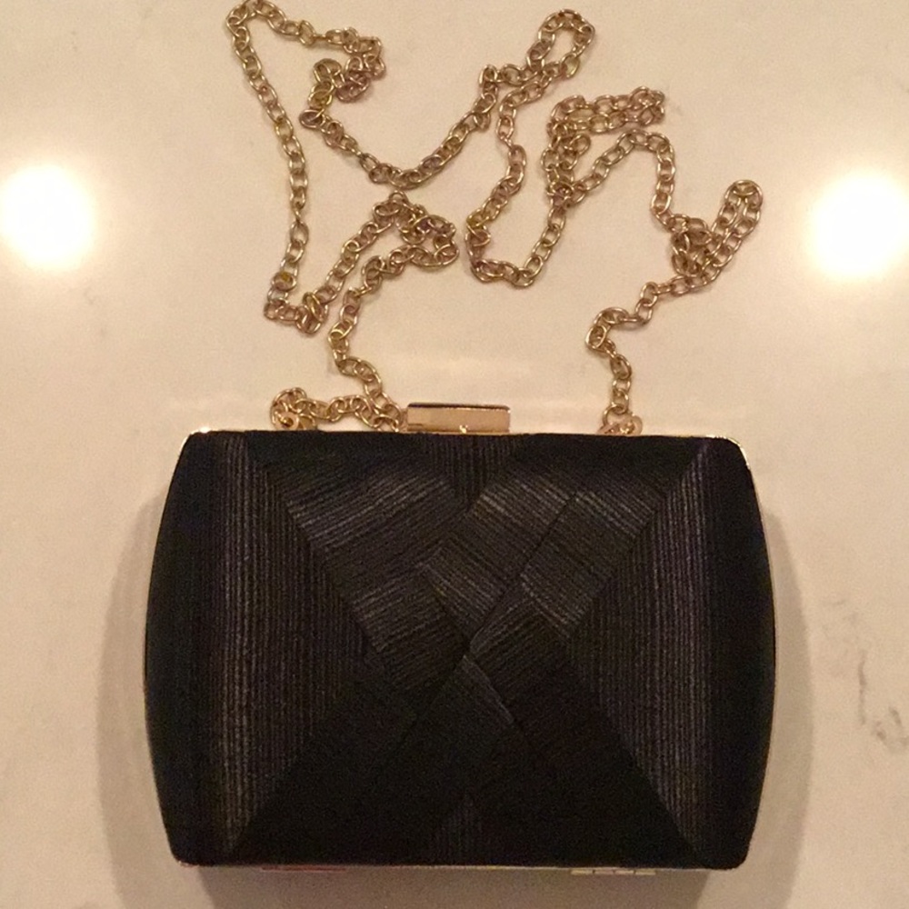 Natasha black cocktail clutch